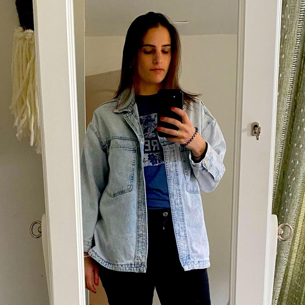 Stradivarius denim jacket and shacket